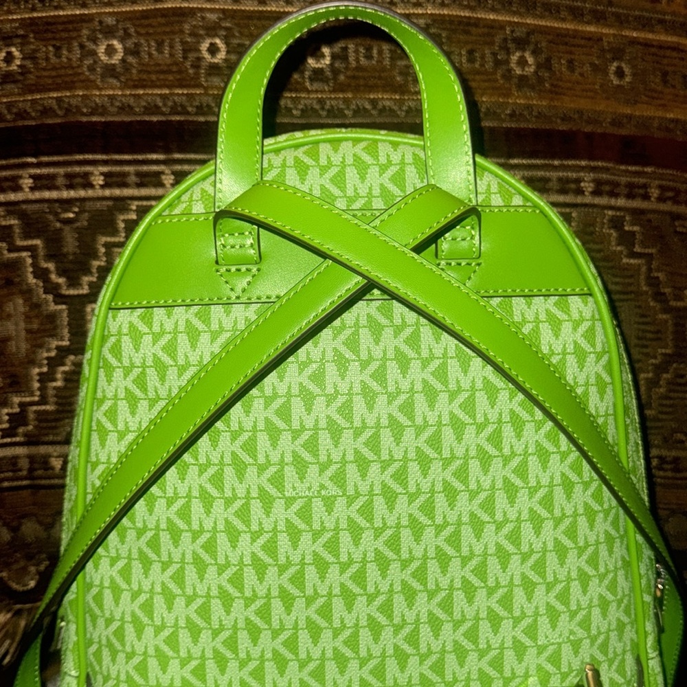 Michael Kors Rhea Medium Signature Logo Backpack - Picture 7 of 8